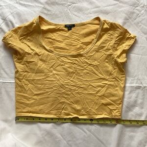 Wild Fable Y2K New Look Mustard Crop Top